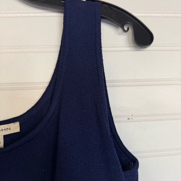 St John Basics Navy Blue Santana Knit Tank Shell Top USA sz M - Picture 4 of 8